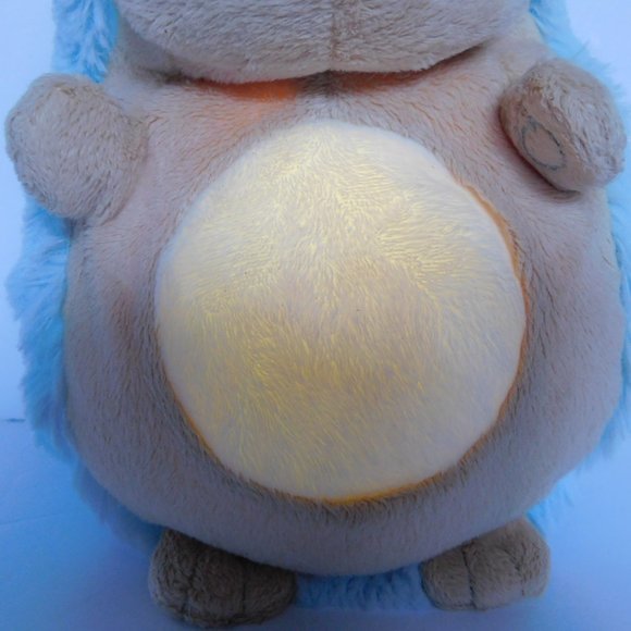 Ganz 8" Plush Blue Musical Belly Bright Stuffed Light Up Hedgehog Lovey Baby - Picture 6 of 11
